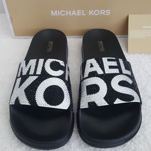 michael kors gilmore studded slides